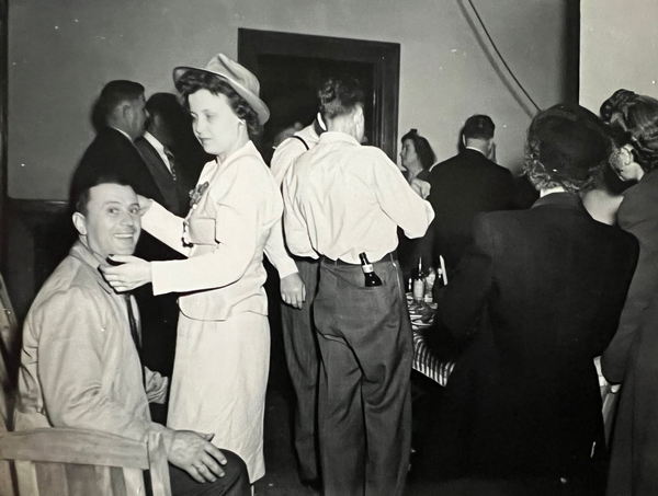 Bad Axe Theatre - Bad Axe Theatre Opening Party 1947 - Al Johnson (newer photo)